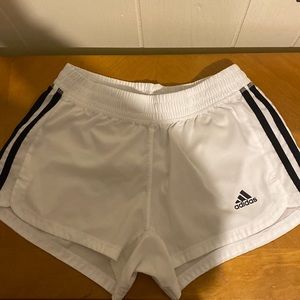 White adidas shorts